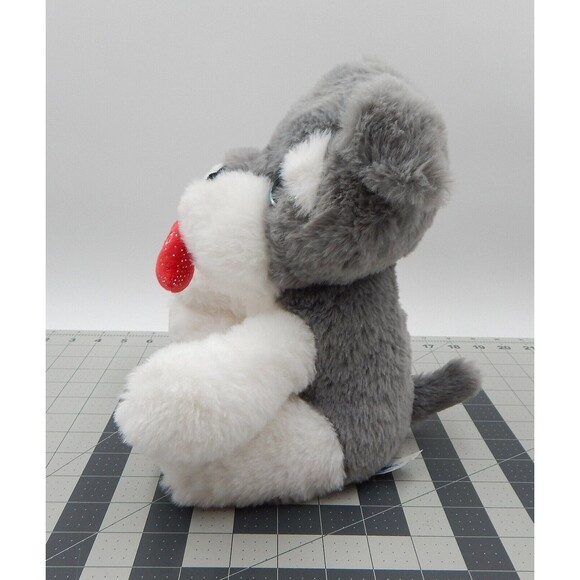 Hug Fun Gray Schnauzer Dog Puppy Plush Stuffed Animal XOXO Heart Valentine - Picture 2 of 11